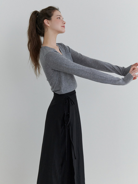 Deary layered skirt (black)