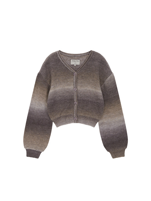 COZY GRADATION CARDIGAN IN BROWN