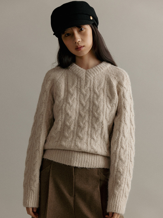 NELL CABLE KNIT (3colors)