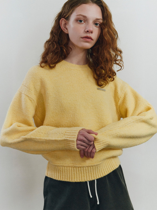 Wool Blend Round Neck Sweater VK4WP168_3color