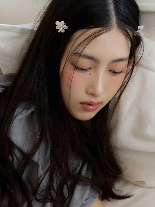 [2SET] cubic flower hair pin (4colors)