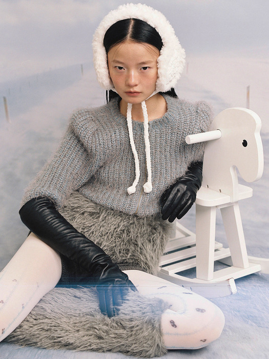 HANDICRAFT KNIT EARMUFF_WHITE