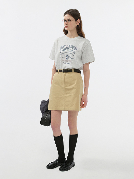 A-LINE MINI SKIRT BEIGE_UDSK5B227I2