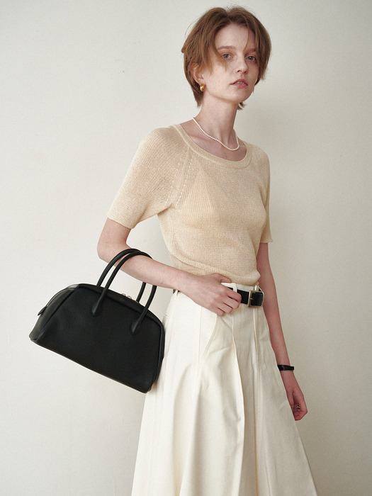 Vetiver medium tote bag-black