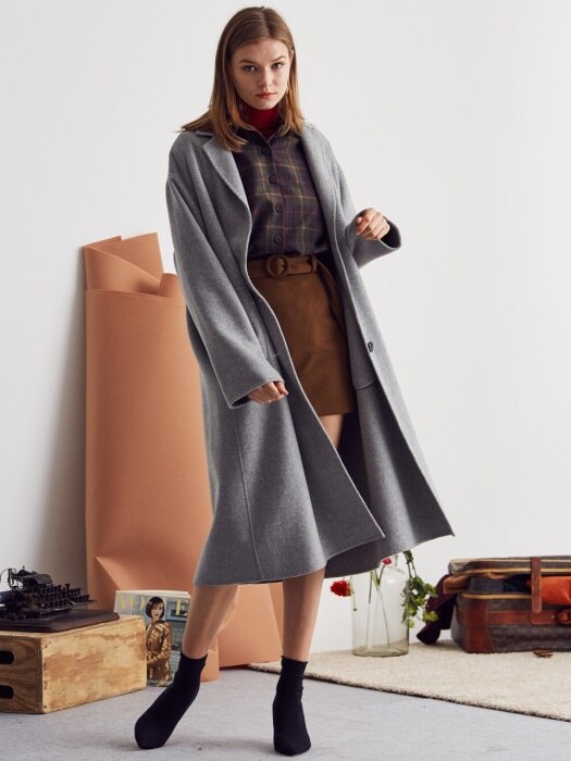 L SINGLE HANDMADE COAT(GRAY)