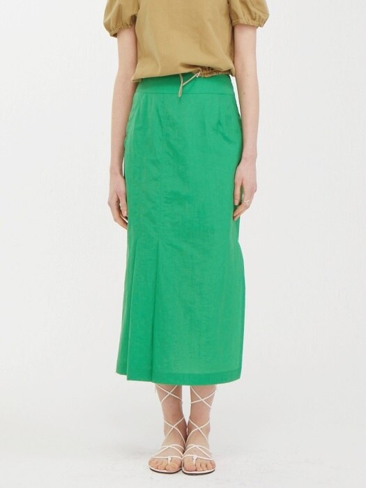 One Side Tuck Skirt-GR