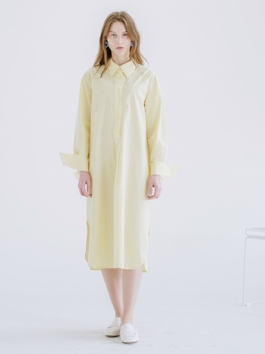 COLOR FIGURE DRESS LEMON