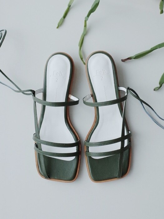 Two way strap sandals Olive green