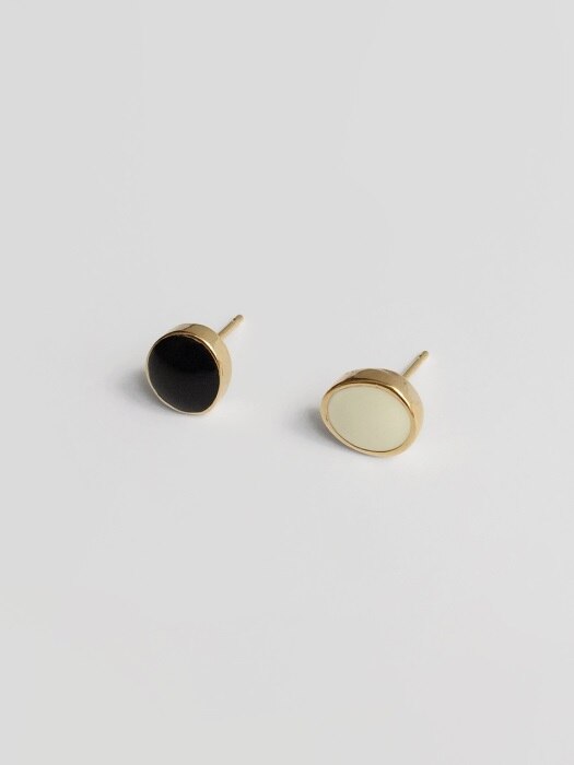 pebble earrings 中 (2colors)
