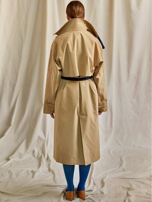 Boss Trench Napped Coat - Beige
