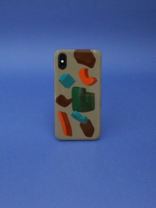 SUN CASE GRAPHIC COLOR BLOCK MILK COFFEE