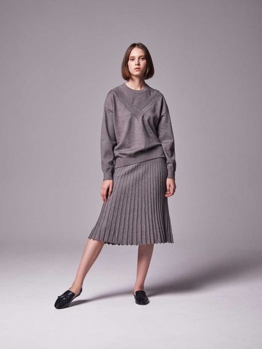 [단독] Twin set Flared rib knit dress