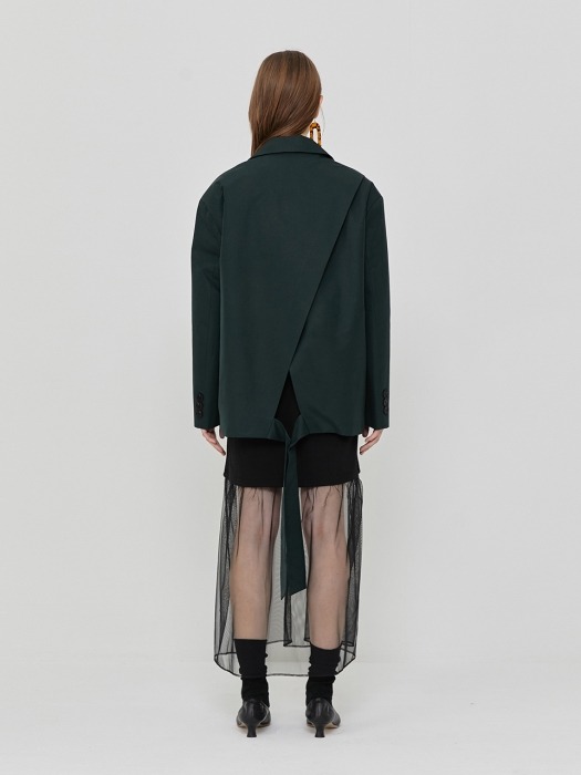 R BACK OVERLAP JACKET_DARK GREEN