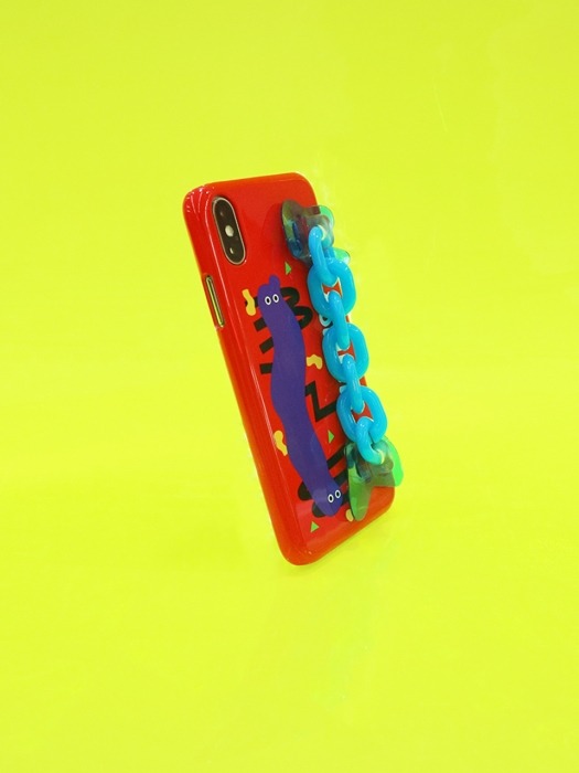 SUN CASE NEON CHAIN RED