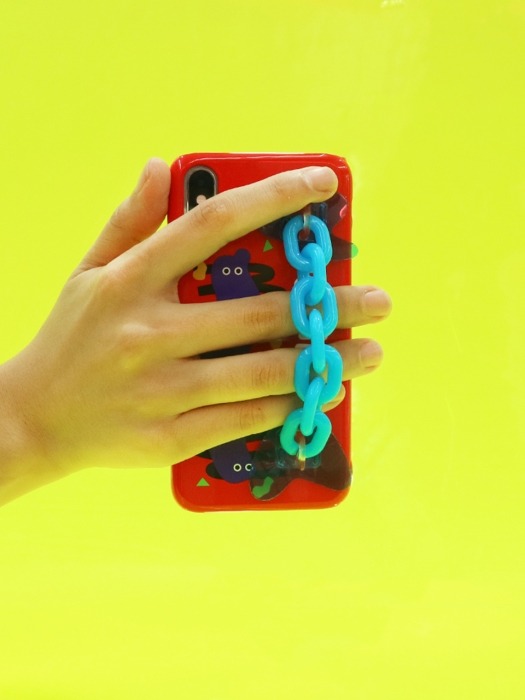 SUN CASE NEON CHAIN RED