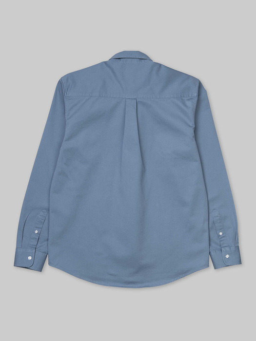 L/S MADISON SHIRT_COLD BLUE/DARK NAVY