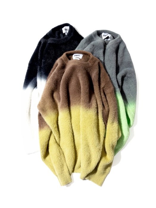 Her Dip Dye Mohair Knit (R) _BK