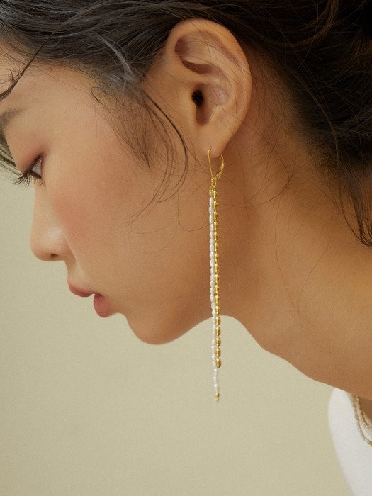 Pearl & oval clip earrings(펄앤오발클립귀걸이)
