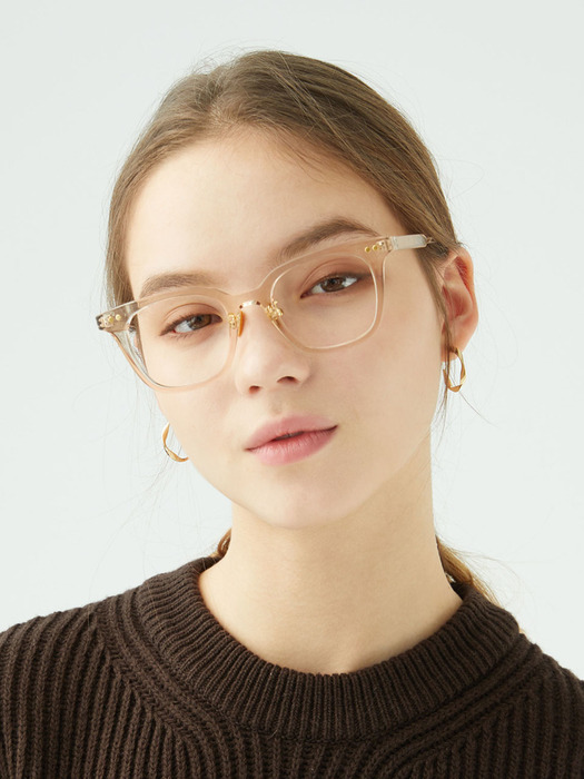 Nina BROWN CRYSTAL 투명 뿔테 안경