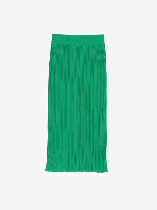 Green knit skirt_B205AWS014GN