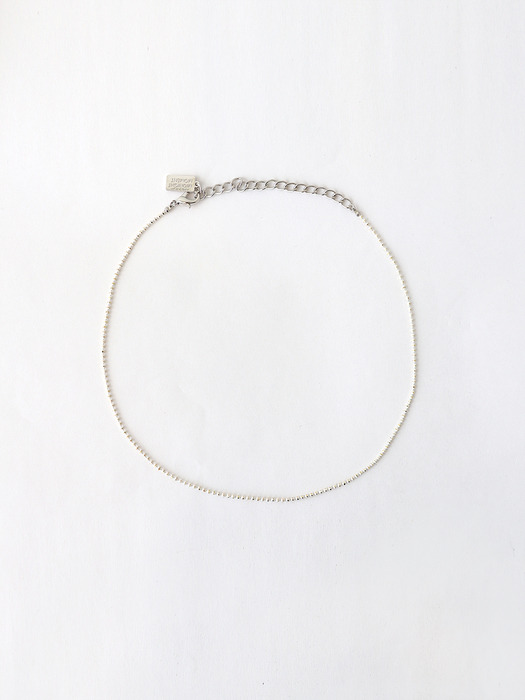 [단독]white ball chain necklace (choker)