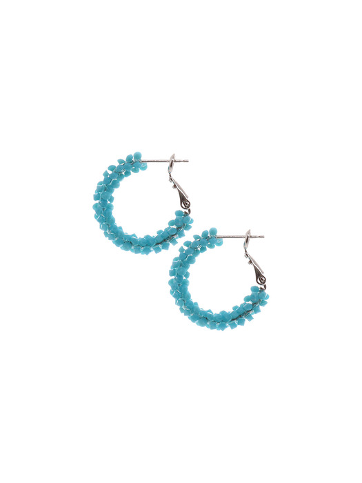 Blue Crystal Ring Earrings