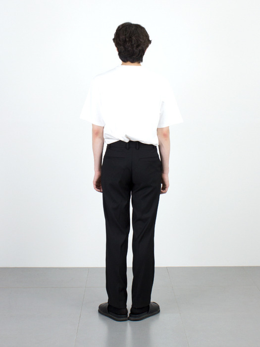 Semi wide bending pants (black)