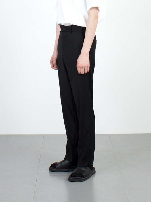 Semi wide bending pants (black)