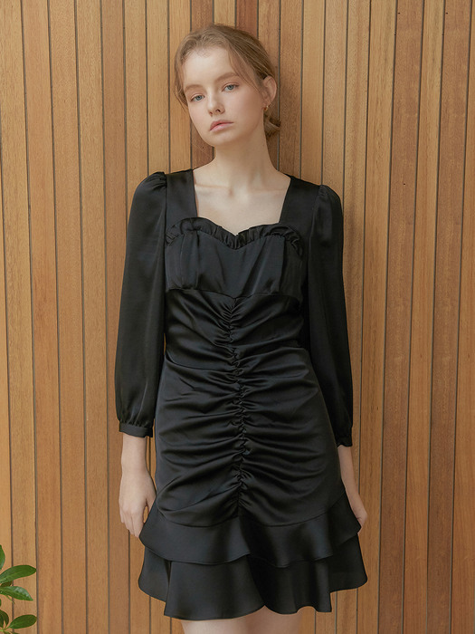 Love Shirring Dress_Black