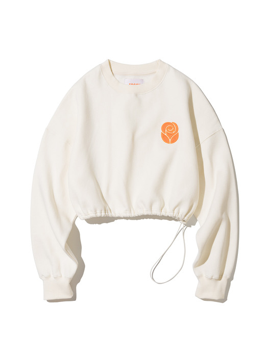 Essential Rose Crop Sweatshirt [CREAM]
