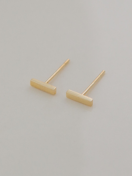 10k gold simple bar earrings (10k 골드)