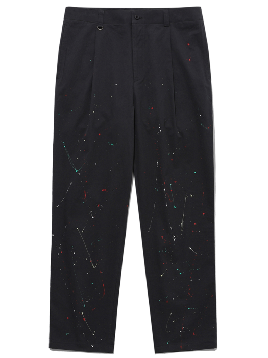 20ELTFW046 PAINTING 2 TUCK WIDE PANTS_CHARCOAL