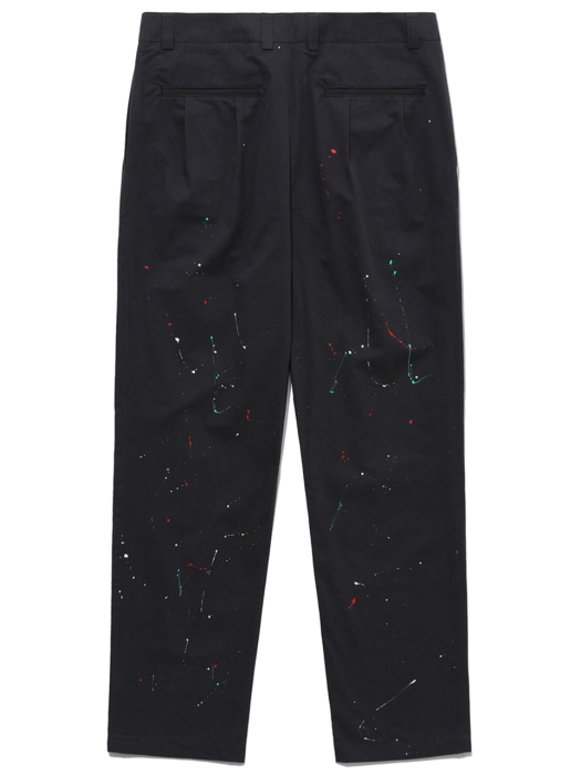 20ELTFW046 PAINTING 2 TUCK WIDE PANTS_CHARCOAL