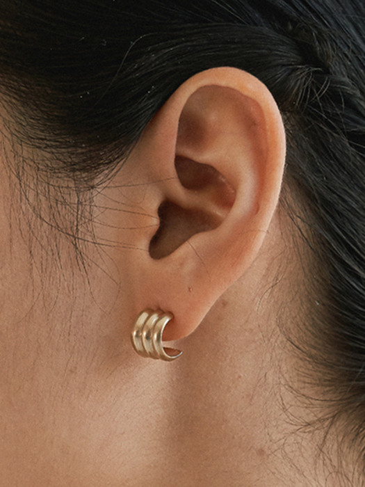 Triple earring (gold)