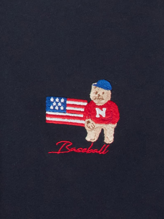 BASEBALL BEAR HOODIE NY