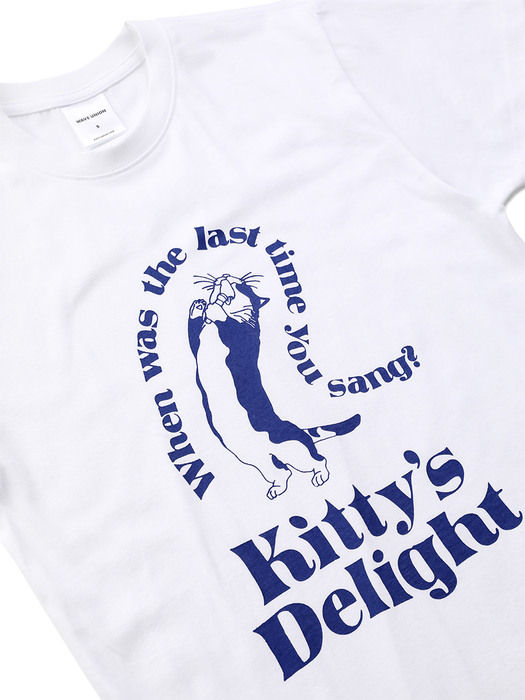 Kitty`s delight short sleeve T-shirt white