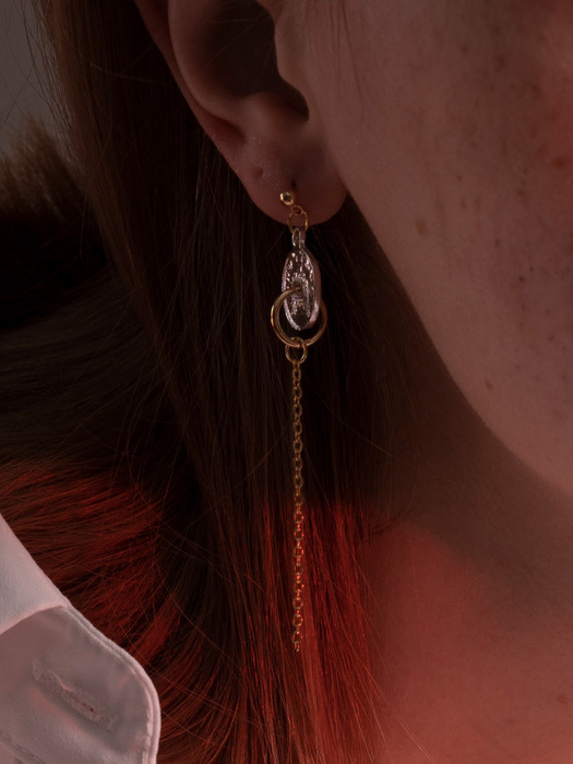 ARe21104 Coin & Chain ``````drop`````` Earring
