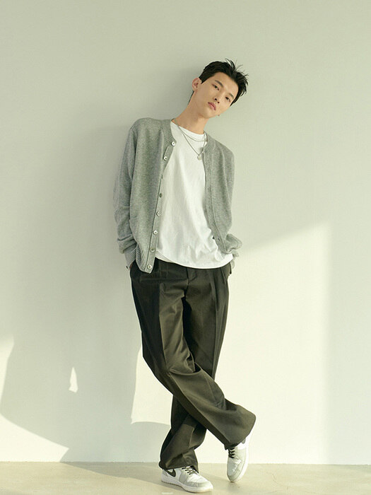 COTTON TWO TUCK WIDE PANTS ( BLACK ) 코튼 팬츠