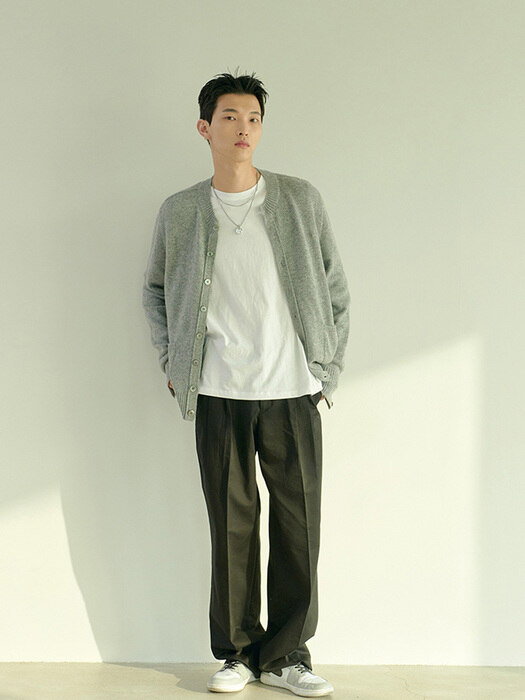 COTTON TWO TUCK WIDE PANTS ( BLACK ) 코튼 팬츠