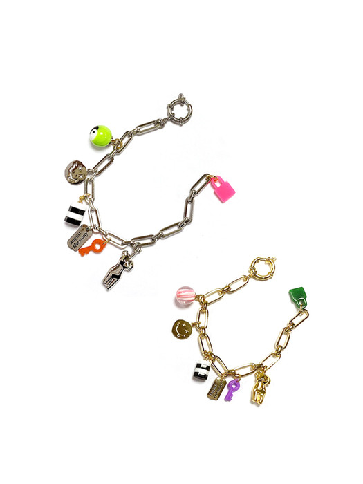 [단독]Joyful charm bracelet 2color
