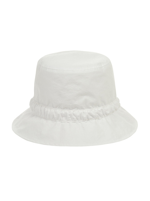 frilled bucket hat_white