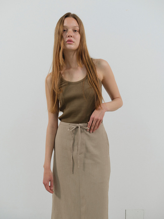 drawstring skirt (beige)