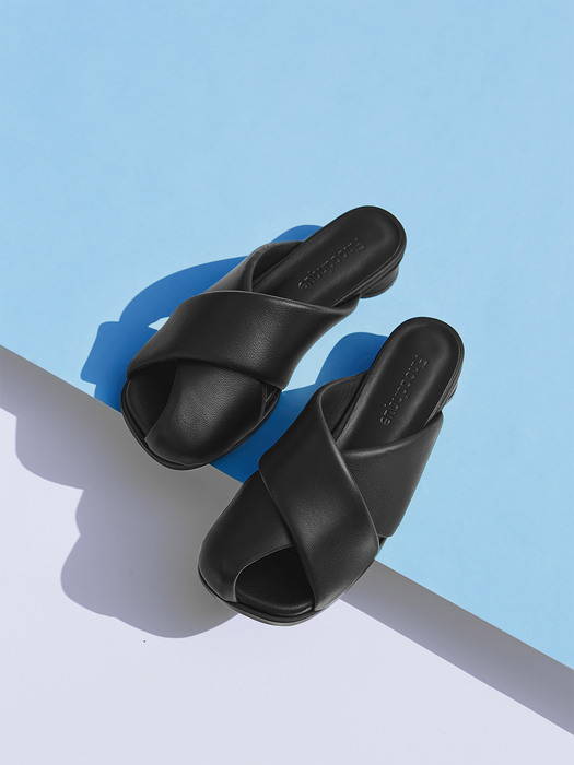 Ongly cushion cross mules_black