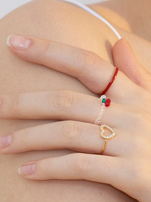 cherry crystal ring
