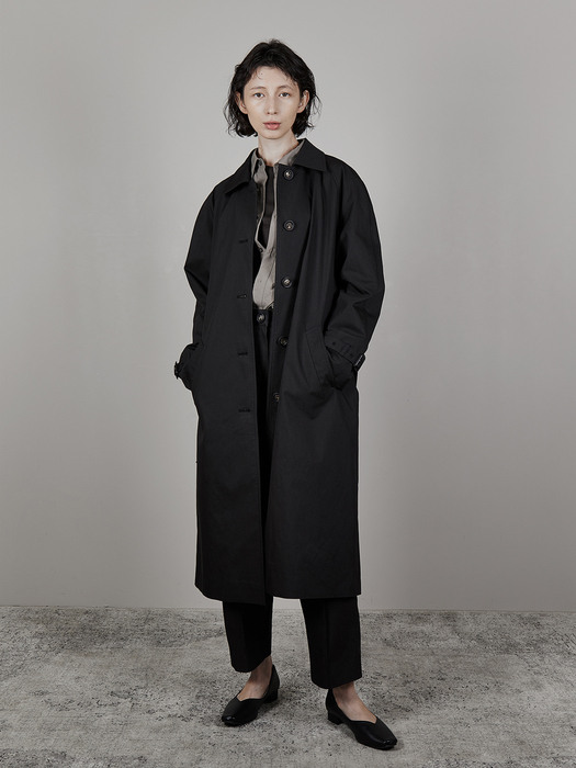 CLASSIC COTTON TRENCH (ASH BLACK)