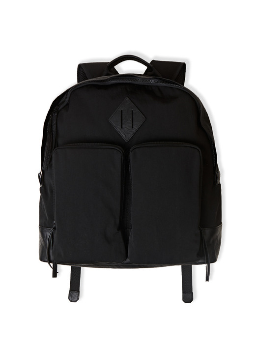 LEATHER TRIM BACKPACK