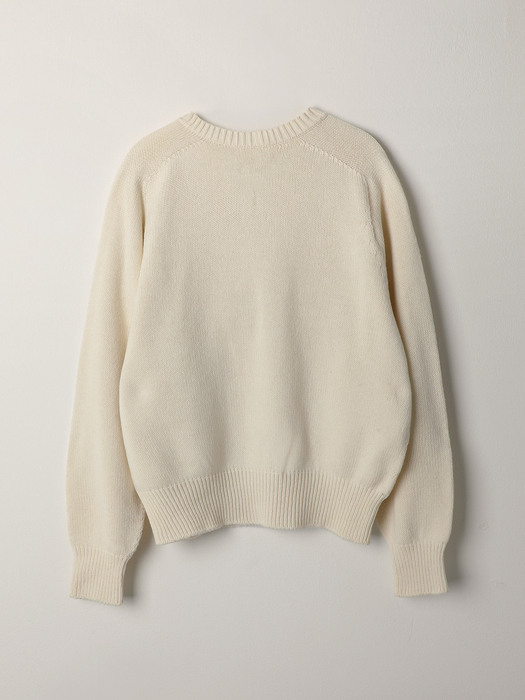 Pound light wool sweater (Ivory)
