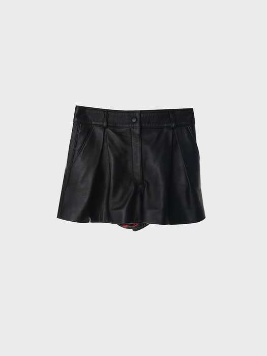 Inverted Box Sheepskin Pleats Shorts(WOMAN)_UTH-FP06 