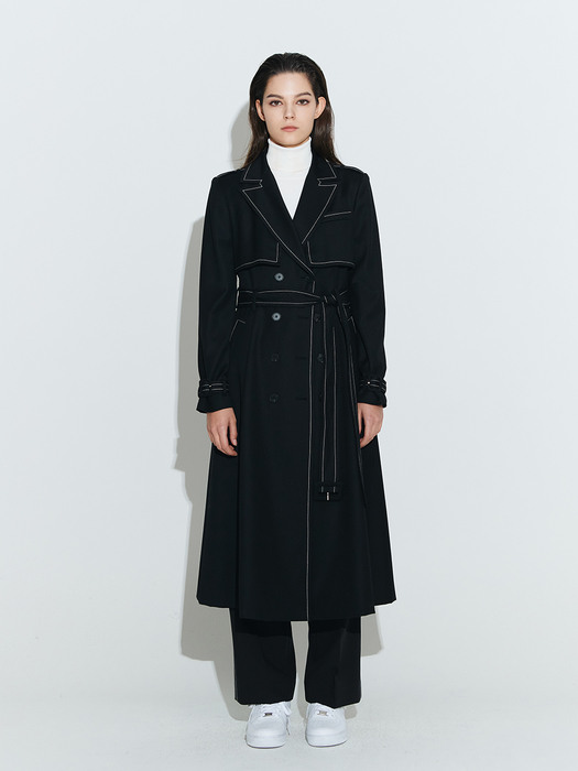 The Boss tailored trench coat [Black]