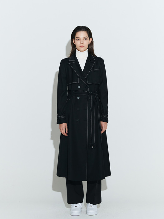 The Boss tailored trench coat [Black]